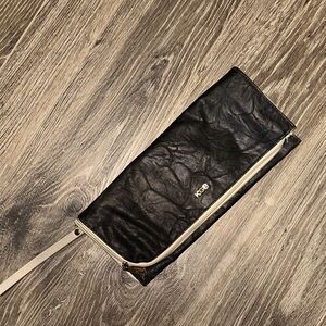 Black Leather Clutch